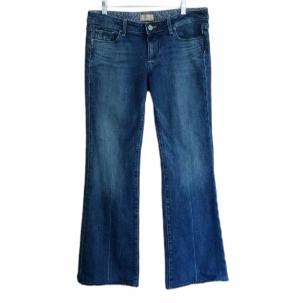 PAIGE 'Laurel Canyon' Premium Denim Wide Leg Flare Jeans Boho Style Jeans